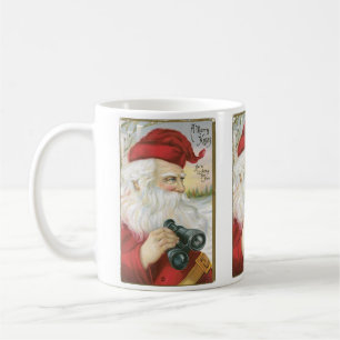 Santa, "He's Looking for You!" Coffee Mug