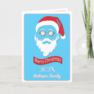 Santa Hipster style Christmas card