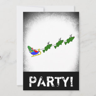 Santa & his Largemouth Bass - funny Invitation