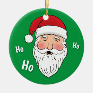 Santa (Ho, Ho, Ho) Ceramic Ornament