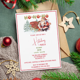 Santa Ho-Ho-Ho Holiday Party Invitation