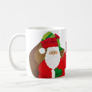 Santa "Ho Ho Ho Merry Christmas" white mug