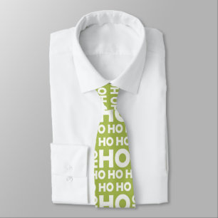 Santa Ho Ho Ho Tie - Custom Christmas Green