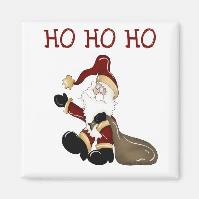 Santa HO HO HO Tshirts and Gifts Magnet (Front)