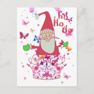 Santa Hohoho ! Lovely Infinity Butterfly postcard
