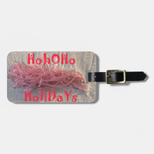Santa HoHoHo Merry Christmas From Beach colours Luggage Tag