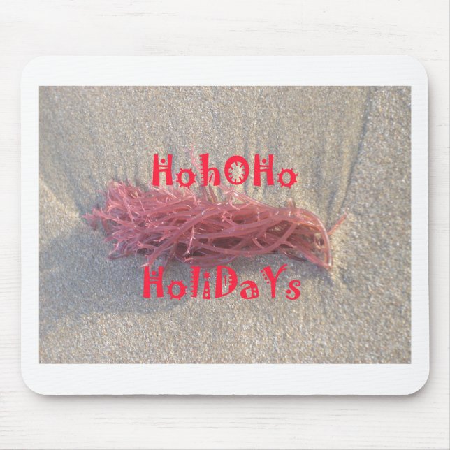 Santa HoHoHo Merry Christmas From Beach colours Mouse Pad (Front)