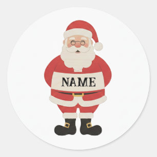 Santa Holding Sign Sticker Personalized Holiday