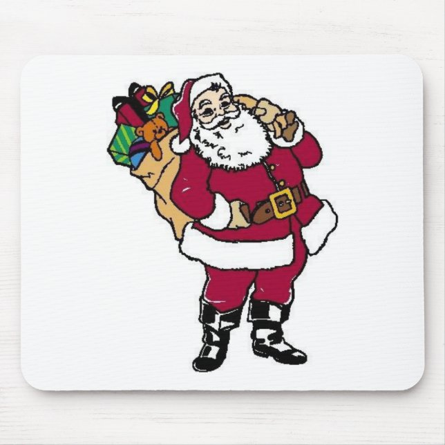 Santa Holds Toys Mouse Pad (Front)