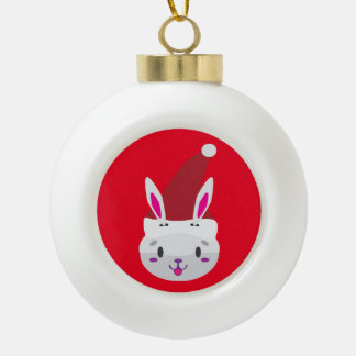 Santa Hoppy Christmas Ball Ball Ceramic Ball Christmas Ornament
