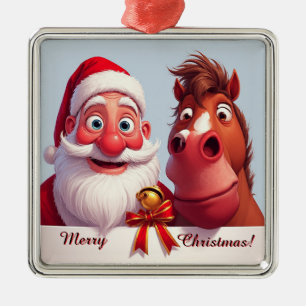 🎄 Santa Horse Christmas Holiday Ornament Gift ✨