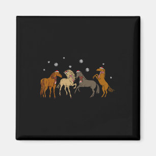 Santa Horse Christmas Tree Light  Magnet
