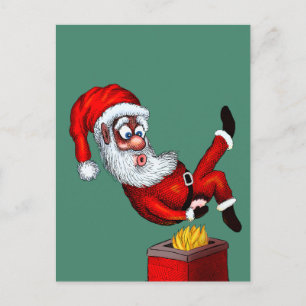 Santa Hot Butt Holiday Postcard