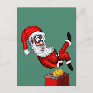 Santa Hot Butt Holiday Postcard