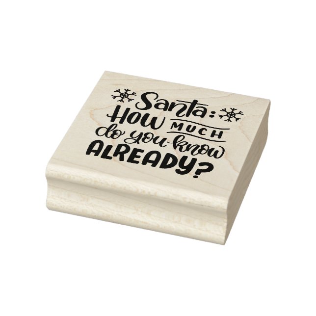 Santa how much do you know already rubber stamp (Stamp)