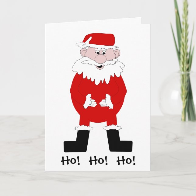 Santa Humourous Christmas Card (Front)