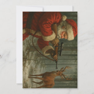 Santa Hunting Holiday Card
