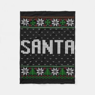 Santa I Am So Good Santa Came Twice Couples Ugly C Fleece Blanket