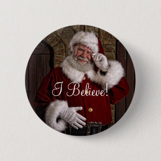 Santa "I Believe!" Button