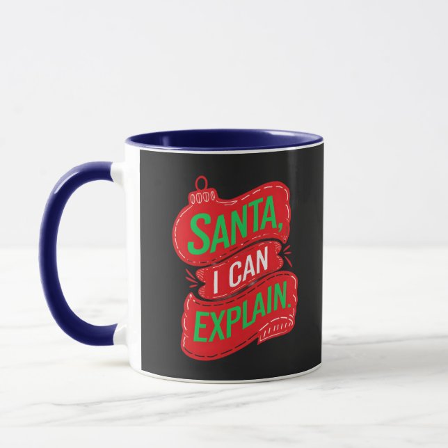 Santa I Can Explain Graphic Digital Art Mug (Left)