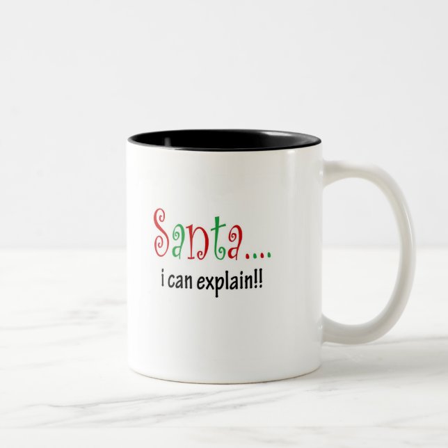 Santa….I can explain!!! Two-Tone Coffee Mug (Right)