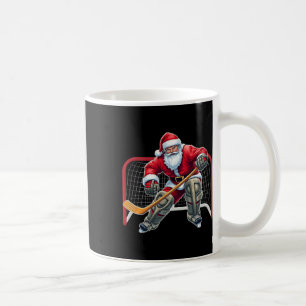 Santa Ice Hockey Goalie Christmas Xmas Costume Men Coffee Mug