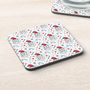 Santa illustration Christmas Stocking stuffers Coaster