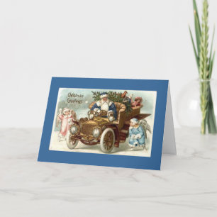 Santa in Antique Card Christmas Card