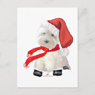Santa in Boots Holiday Postcard