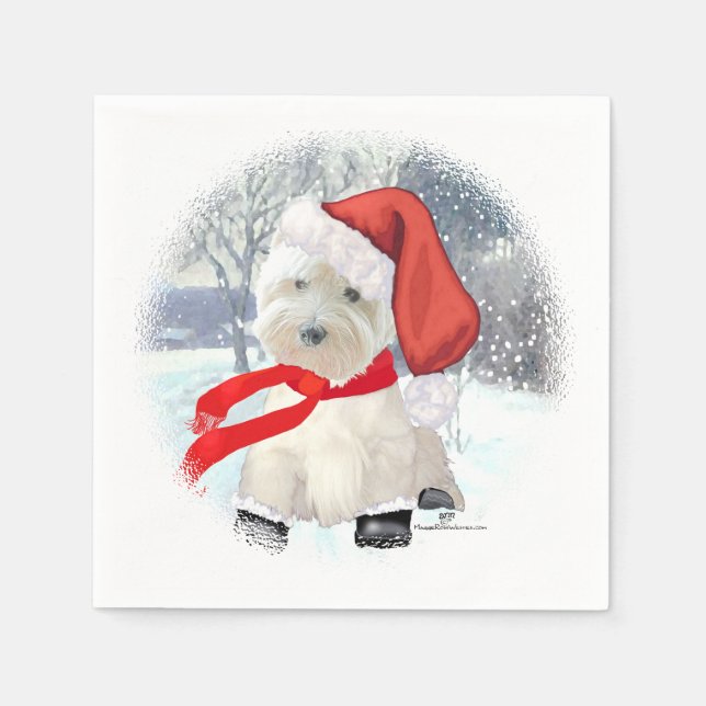 Santa in Boots Napkin (Front)