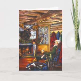 Santa In Cabin | Rustic Christmas Holiday