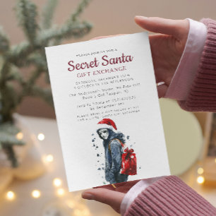 Santa in Disguise I Secret Santa Christmas Party Invitation