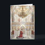 Santa in Eastern Orthodox Church Christmas Card<br><div class="desc">This Christmas card is perfect for remembering the reason for the season. This card makes the perfect holiday card for a priest or any Orthodox Christian.</div>
