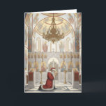 Santa in Eastern Orthodox Church Christmas Card<br><div class="desc">This Christmas card is perfect for remembering the reason for the season. This card makes the perfect holiday card for a priest or any Orthodox Christian.</div>