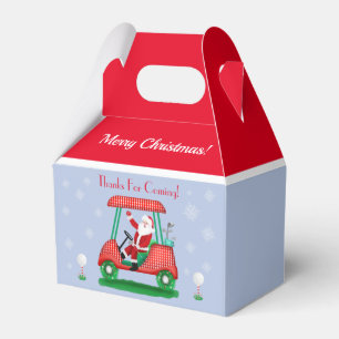 Santa In Golf Cart Merry Christmas  Favour Box