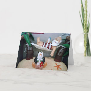 SANTA IN HAMMOCK HOLIDAY CARD