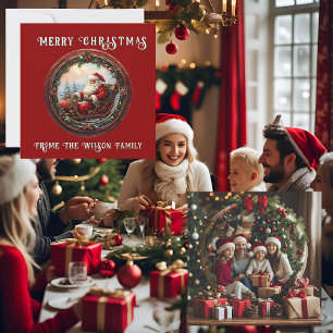 Santa in His Sleigh Greeting Card