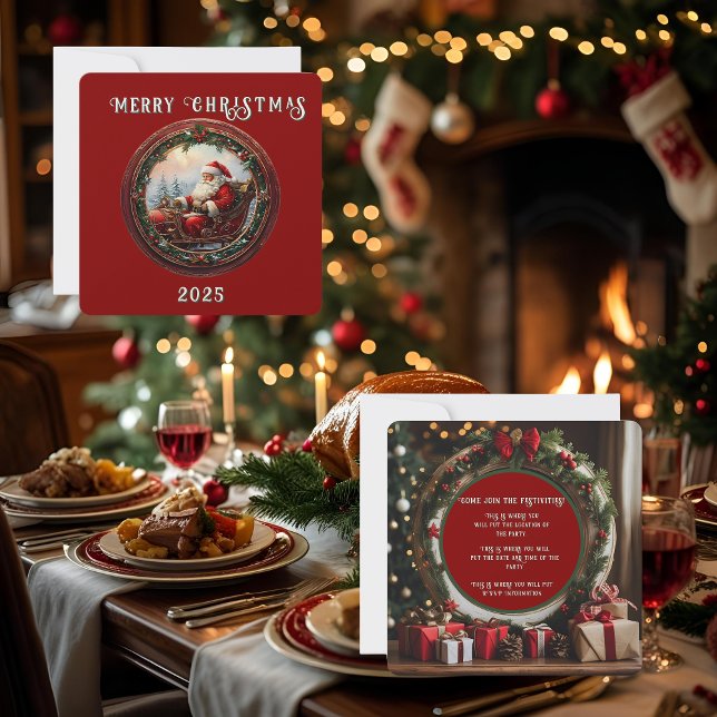 Santa in His Sleigh  Invitation (Creator Uploaded)