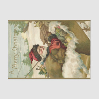 Santa in his Sleigh Tissue Paper