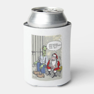 Santa In Jail can cooler