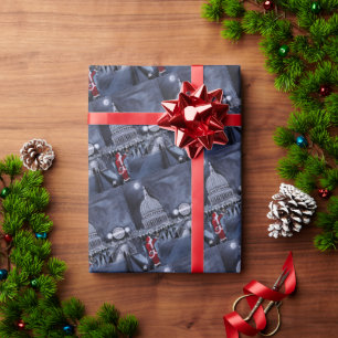 Santa in London Painting by Alfred Fox Wrapping Paper