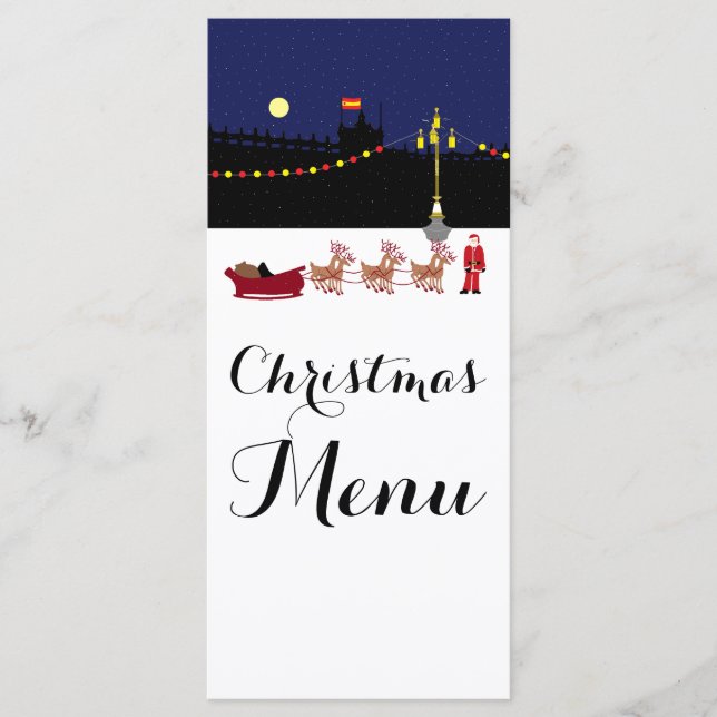 Santa In Madrid Christmas Menu (Front)