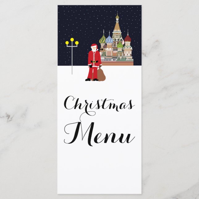 Santa In Moscow Christmas Menu (Front)