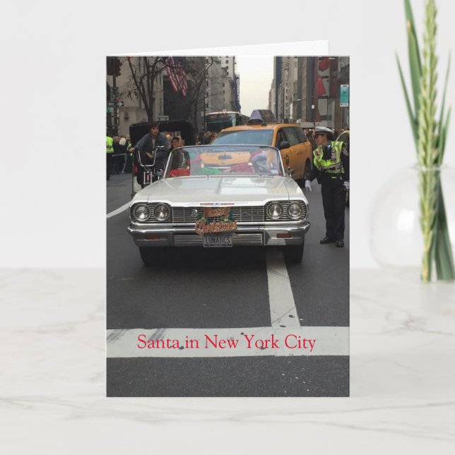Santa in New York City, Christmas Card (Front)