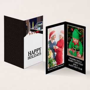 Santa In New York, Family Photo Christmas Card