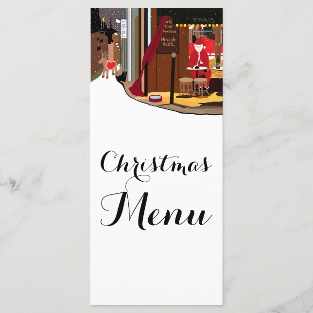Santa In Paris Christmas Menu (Front)