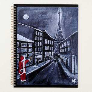 Santa in Paris Painting by Alfred Fox Planner