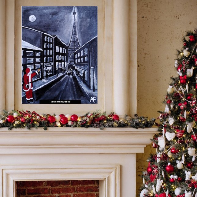 Santa in Paris Painting by Alfred Fox Poster (Creator Uploaded)