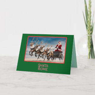 Santa in Rome Holiday Card
