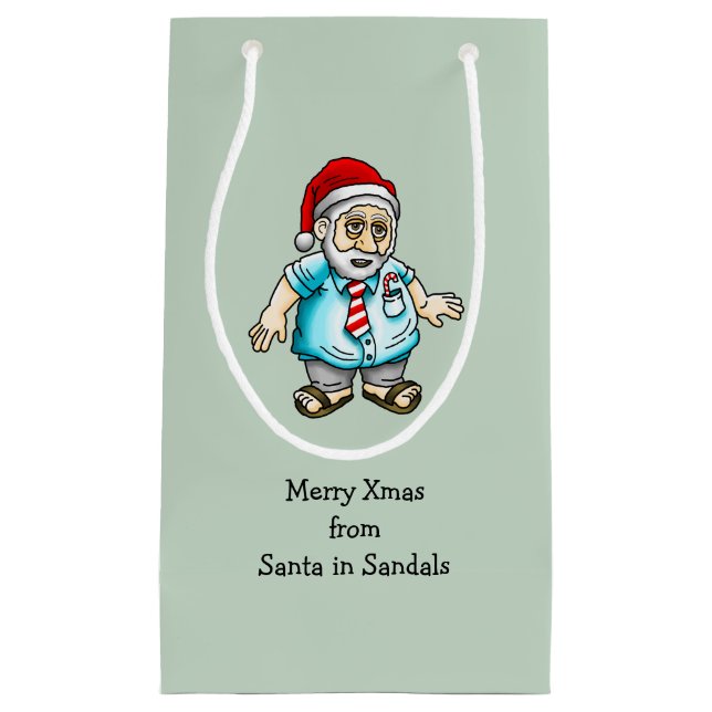 Santa in Sandals Small Gift Bag (Front)